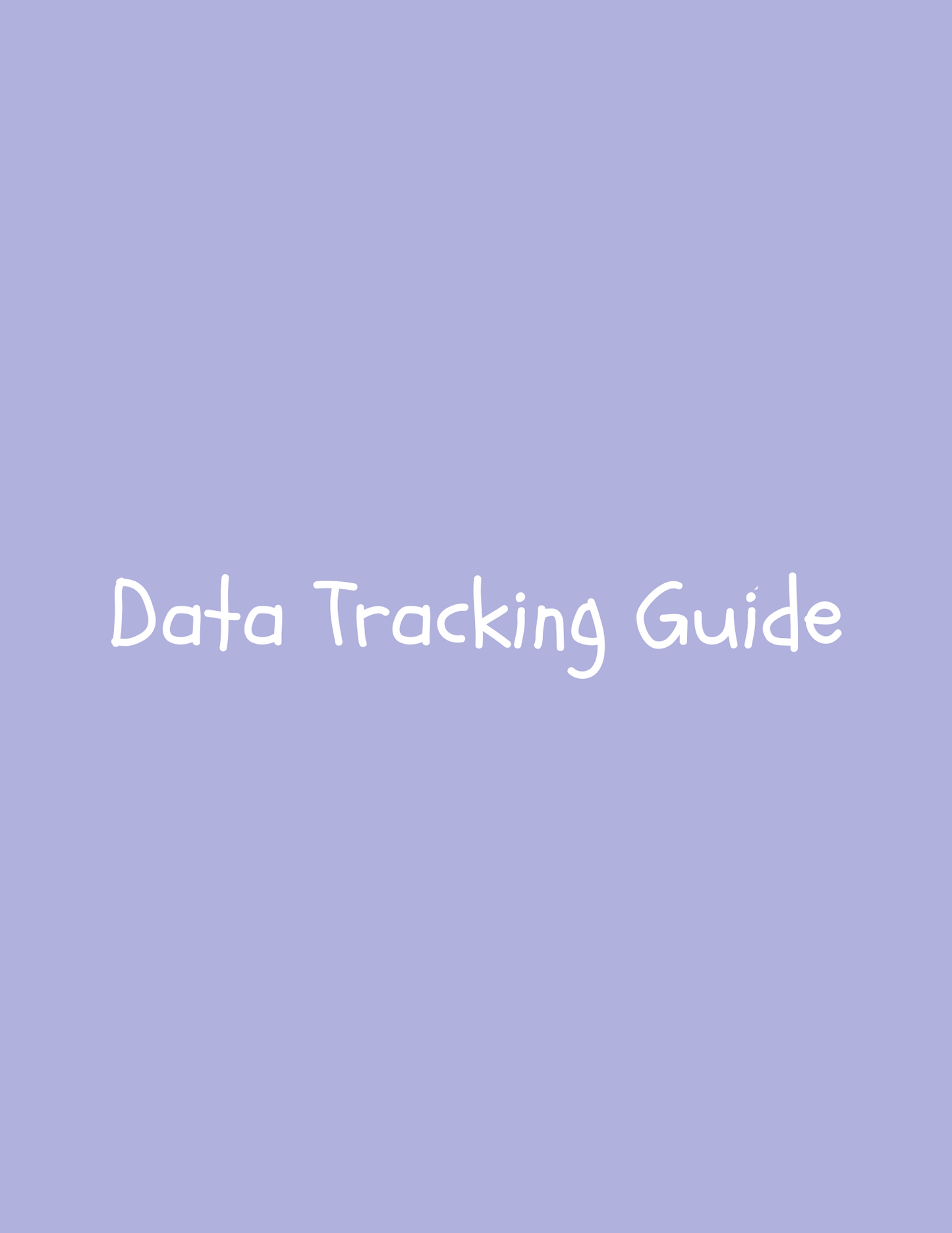Data tracking guide (digital download)