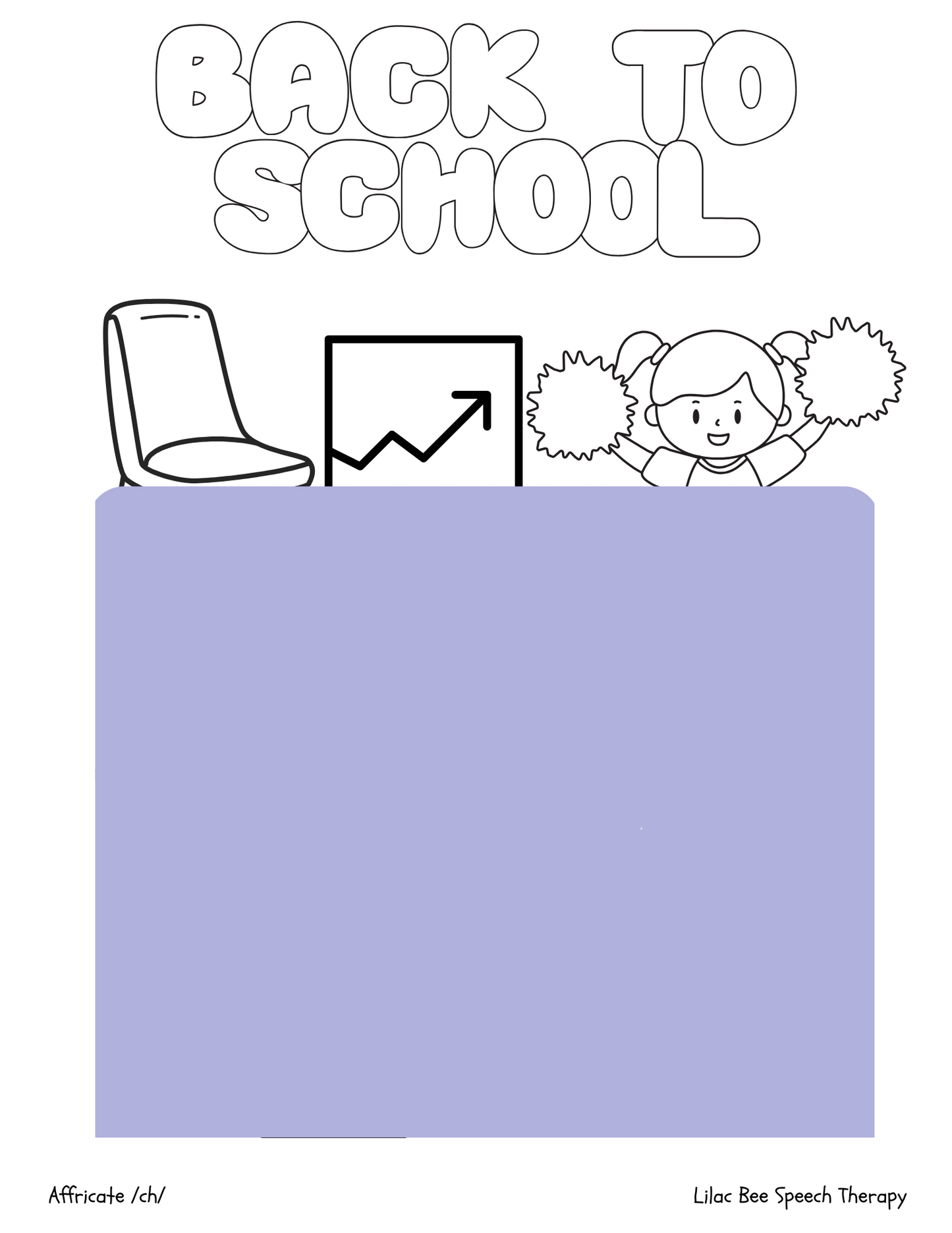 "Back to School" Articulation Coloring Pages (digital download)