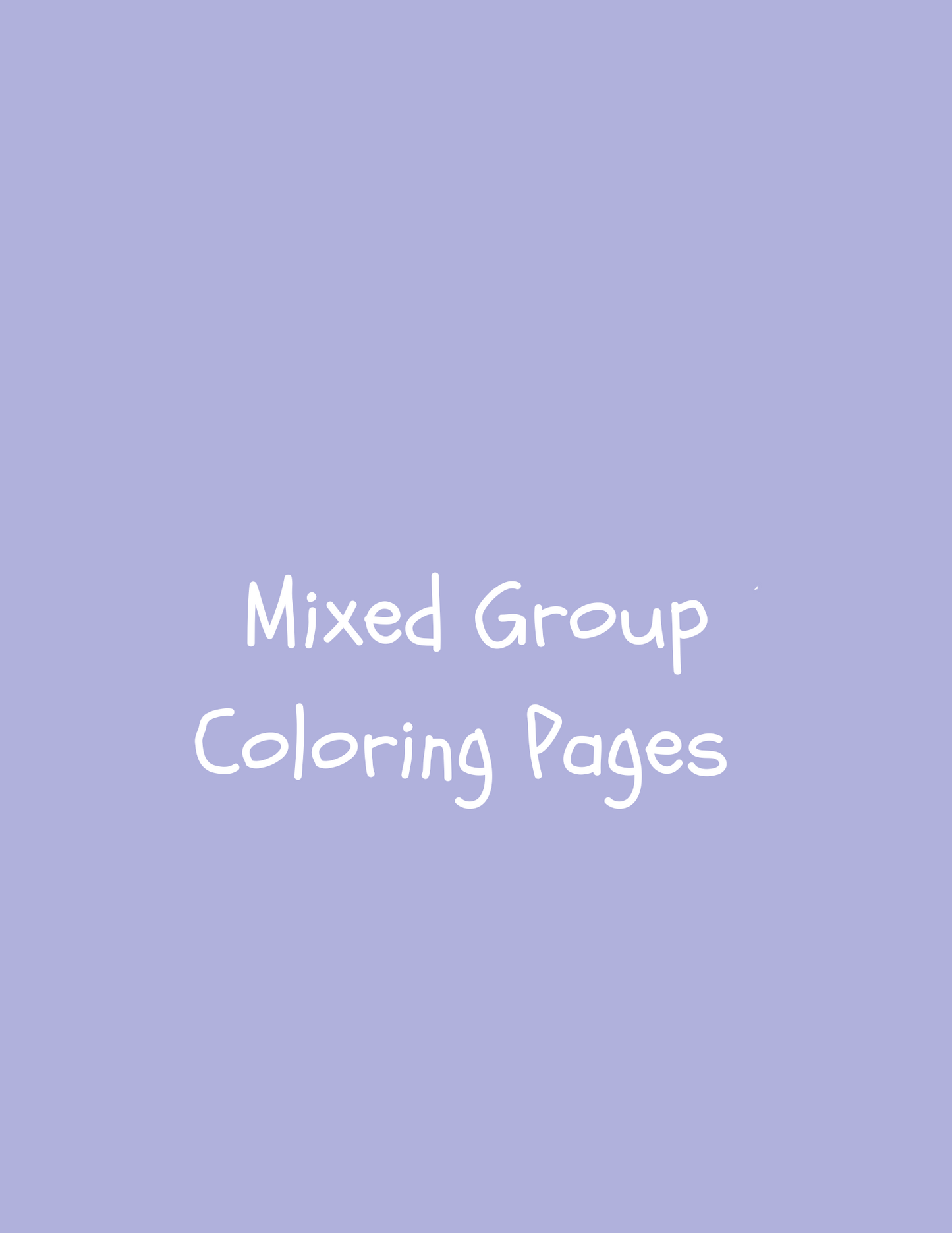 Mixed Group Coloring Pages (digital download)