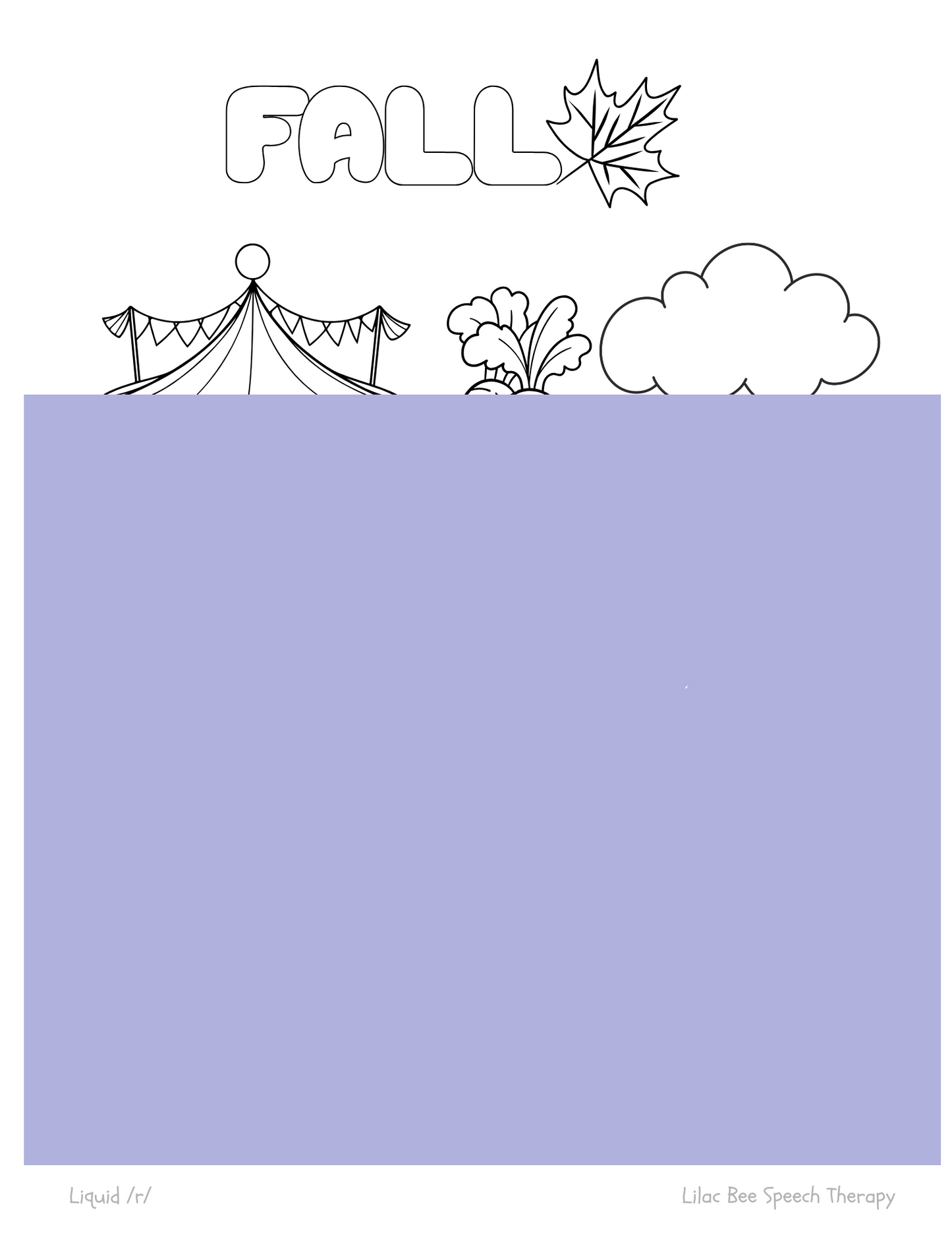 "Fall" Articulation Coloring Pages (digital download)