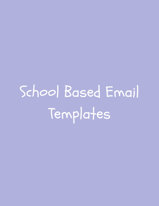 School Based Email Templates (digital download)