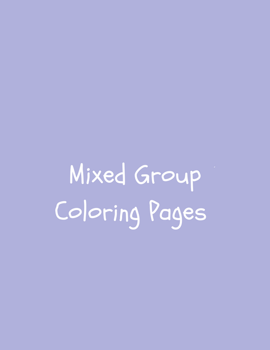 Mixed Group Coloring Pages (digital download)